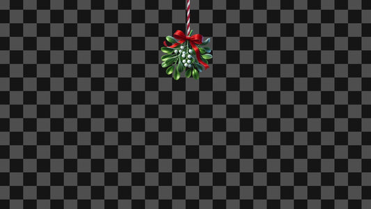 Mistletoe Stream Alert - Full Screen Video Effect - Animated Overlay - Transparent Background - Instant Download - 1920x1080 - Festive Fun!