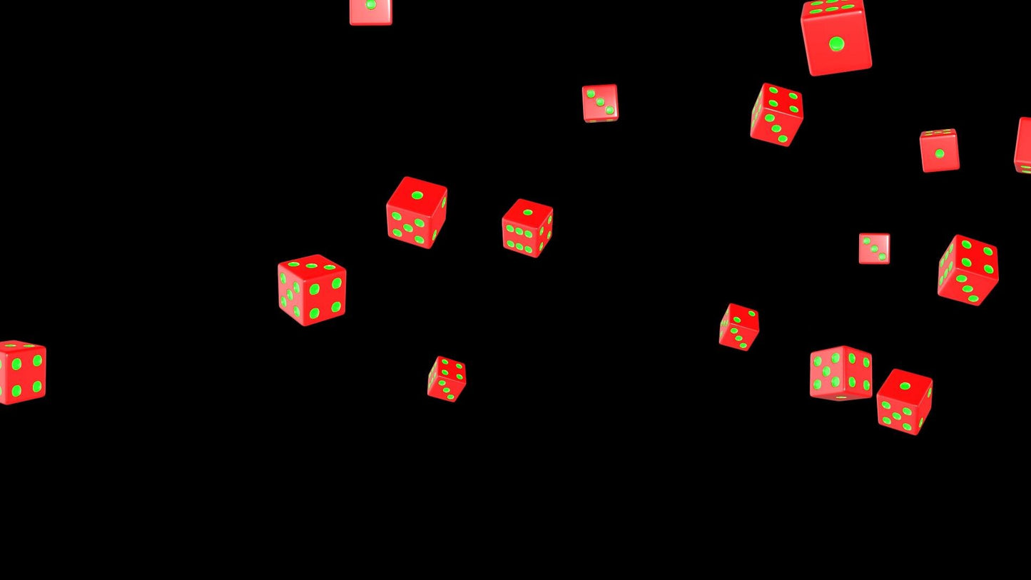 Red & Green Dice Shower Stream Alert - Full Screen Animated Overlay with Transparent Background - Instant Download - 1920x1080 - Cool Effect