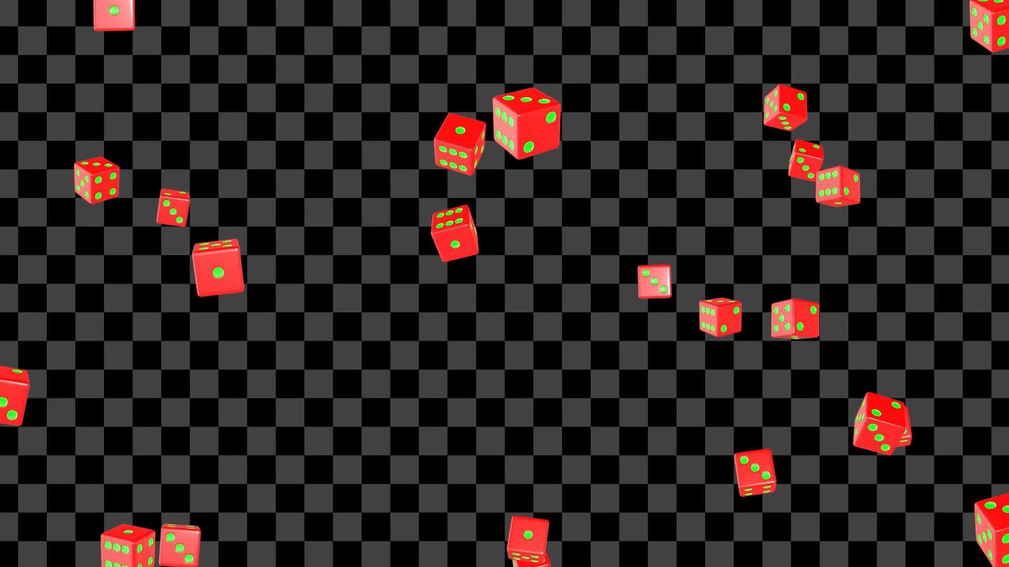 Red & Green Dice Shower Stream Alert - Full Screen Animated Overlay with Transparent Background - Instant Download - 1920x1080 - Cool Effect