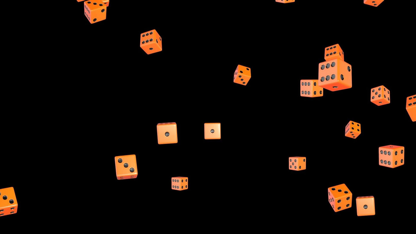 Orange & Black Dice Shower Stream Alert - Full Screen Animated Overlay - Transparent Background - 1920x1080 - Instant Download - Spooky Fun!