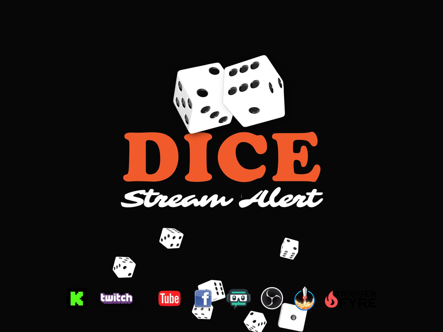 3D Dice Shower Stream Alert - Full Screen Animated Overlay with Transparent Background - 1920x1080 - Instant Download - Fun Gaming Effect!