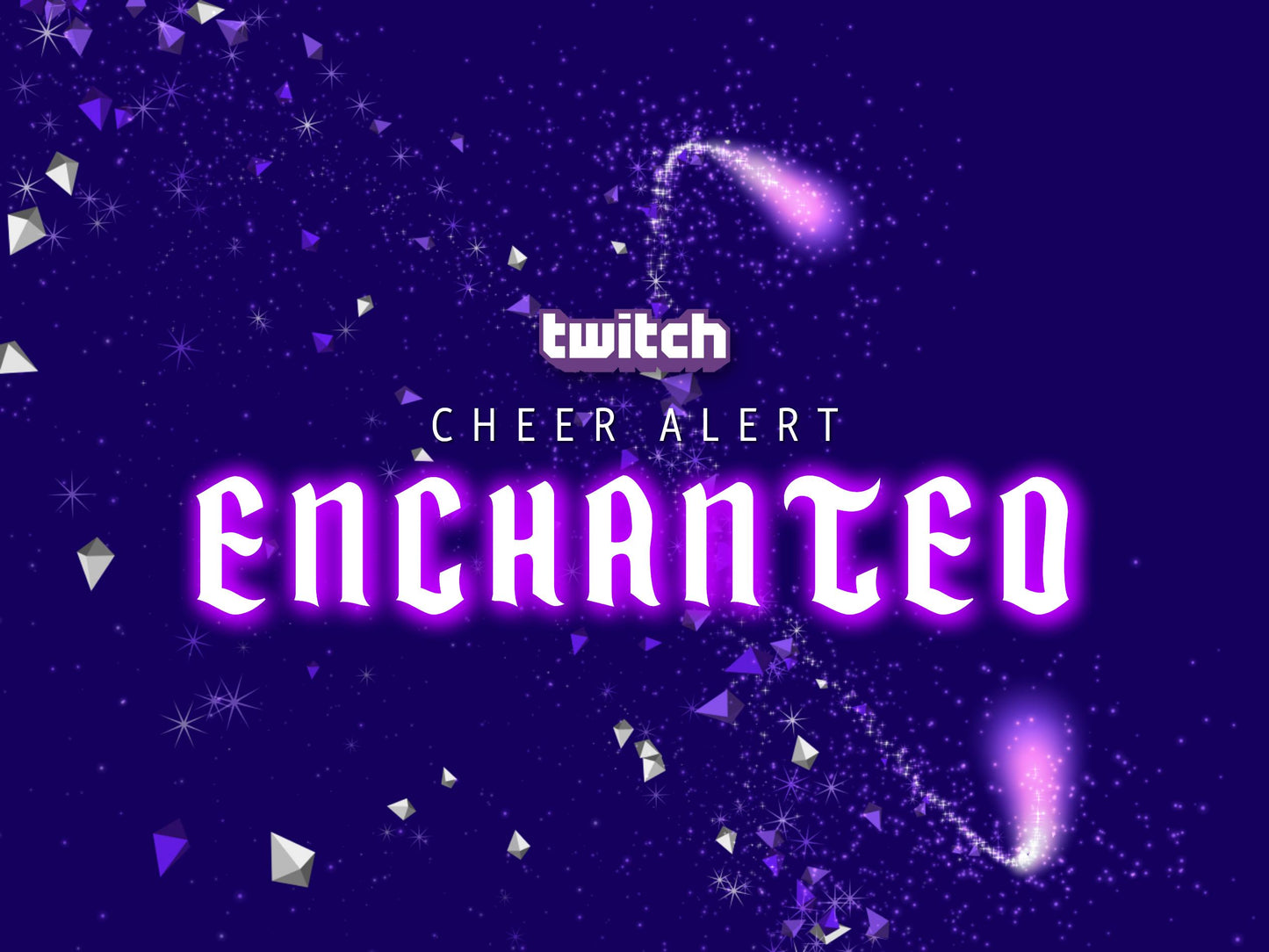 Enchanted Cheer Alert - Magical Twitch Bits - Full Screen Animated Stream Overlay - Transparent Background - 1920x1080 - Instant Download