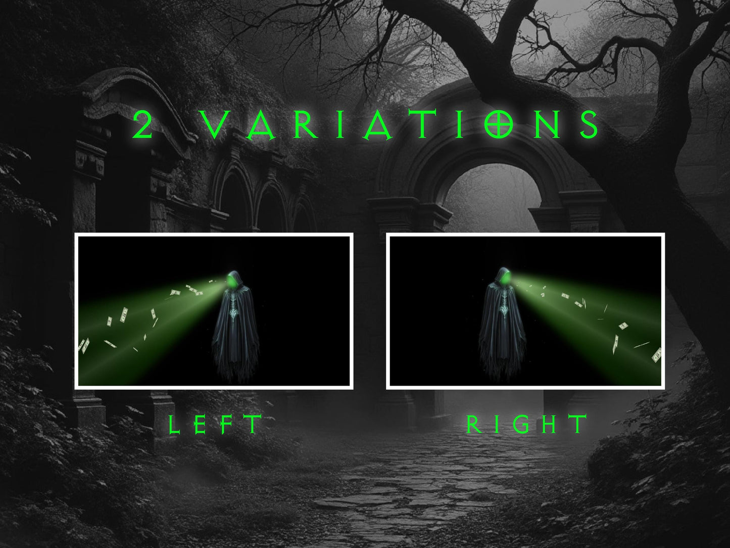 Cash Reaper Stream Alert - Haunted Donation Effect - Transparent Background - Full Screen 1920x1080 Video Overlay - Instant Download - .WEBM