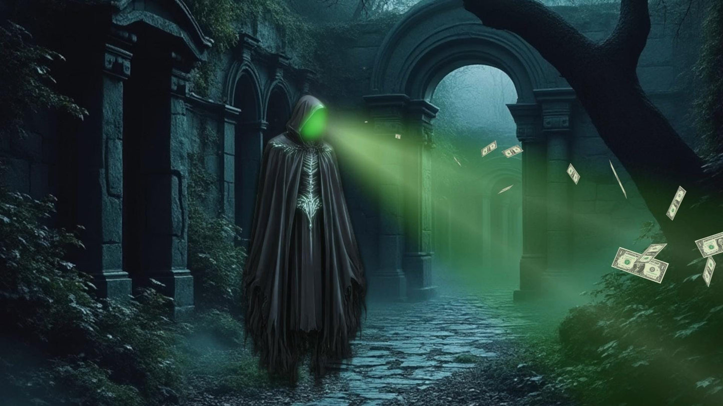 Cash Reaper Stream Alert - Haunted Donation Effect - Transparent Background - Full Screen 1920x1080 Video Overlay - Instant Download - .WEBM
