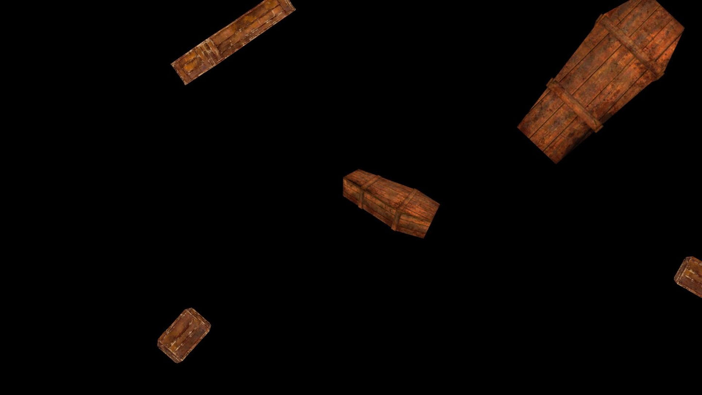 Coffin Shower Stream Alert - Full Screen Animated Horror Overlay - 1920x1080 - Transparent Background - Instant Download - Halloween Effect