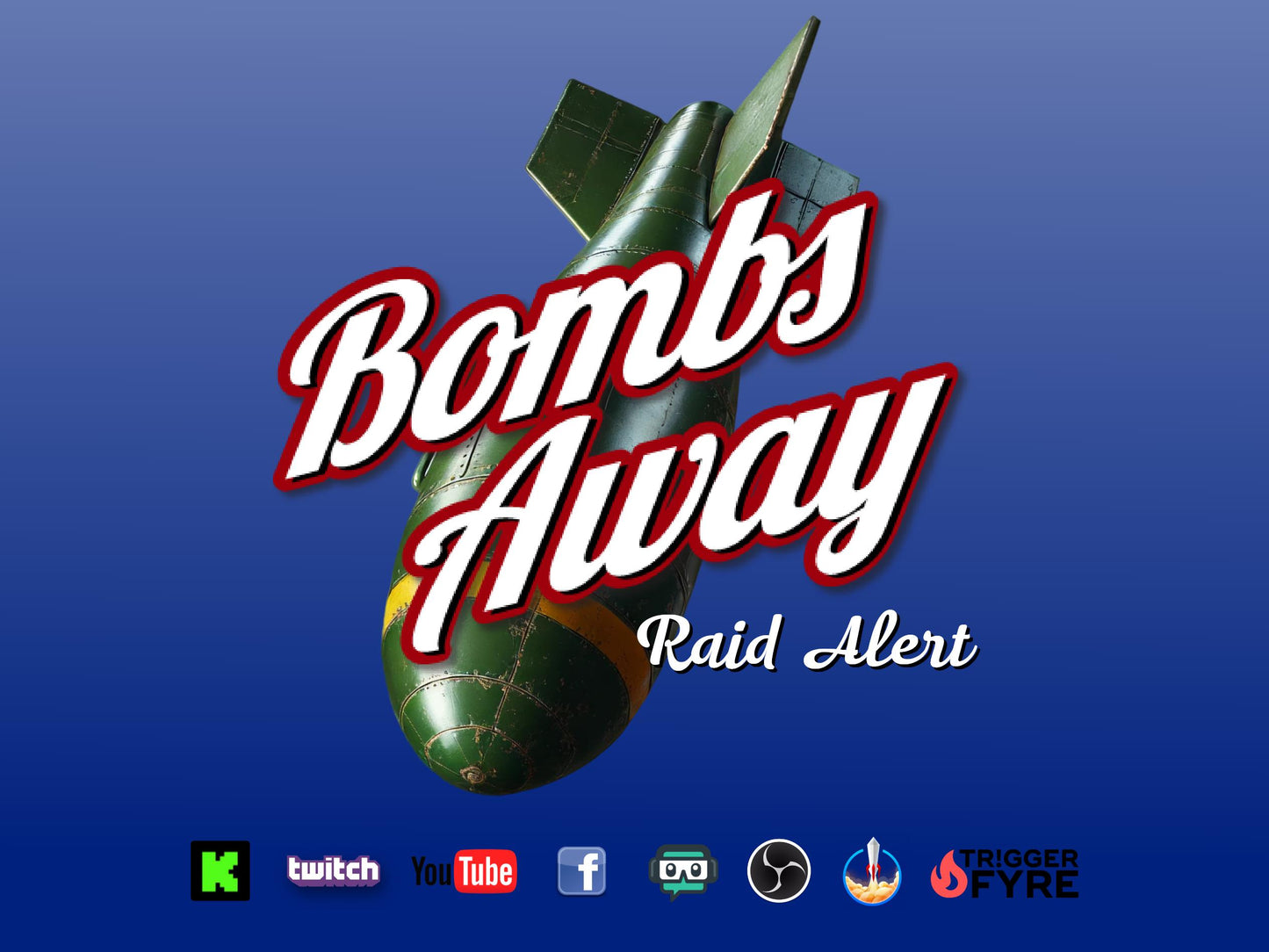 Bombs Away Raid Alert - Full Screen Stream Effect - 1920x1080 Animated Overlay - Transparent Background - Instant Download - .WEBM w/ Sound