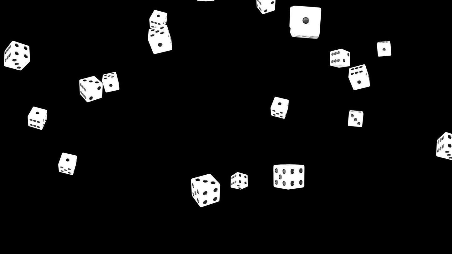 3D Dice Shower Stream Alert - Full Screen Animated Overlay with Transparent Background - 1920x1080 - Instant Download - Fun Gaming Effect!