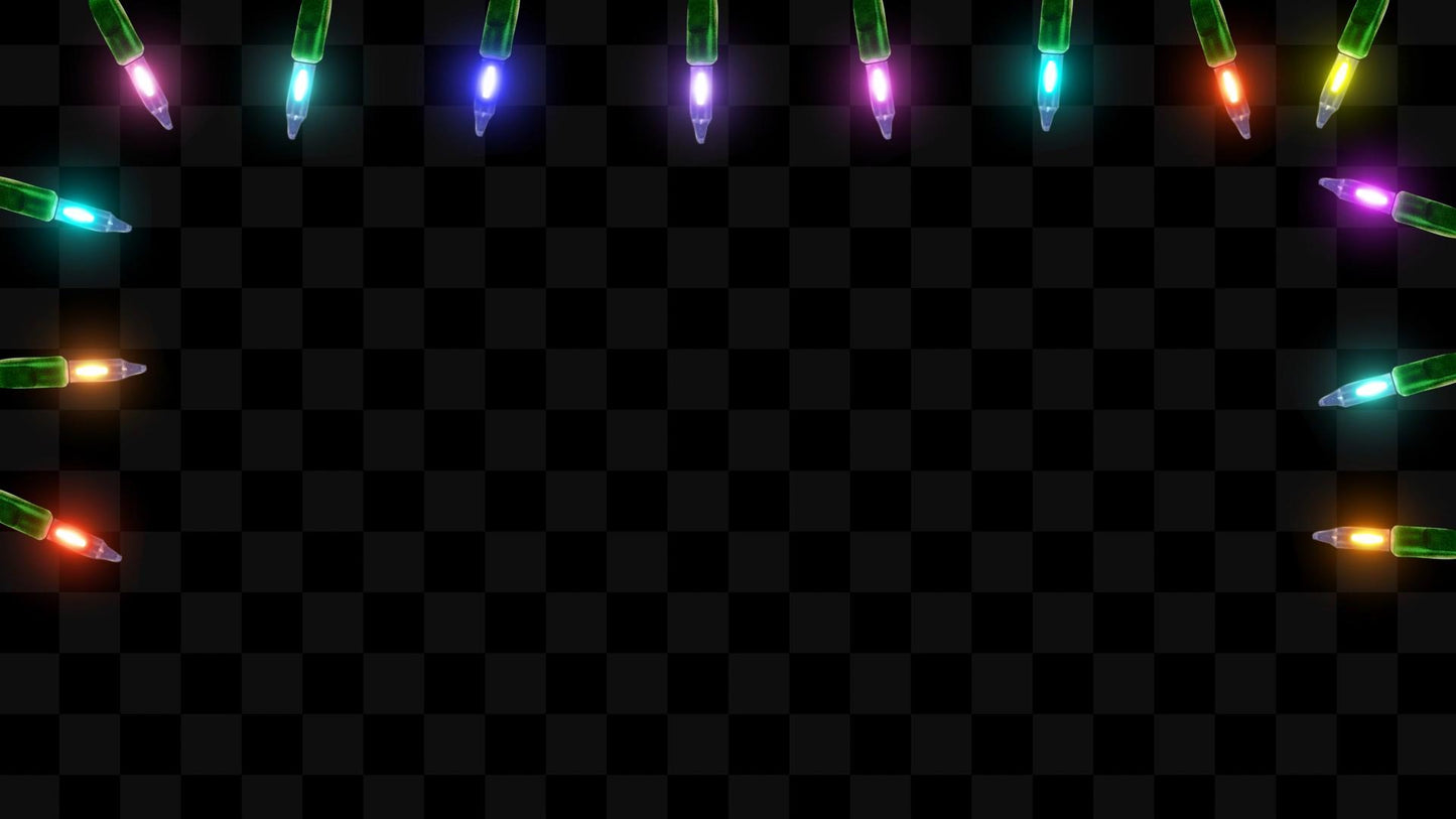 Holiday Light Border Stream Pack - Looping Decoration and Alert - Full Screen Animated Overlays - 1920x1080 - Instant Download - Festive Fun