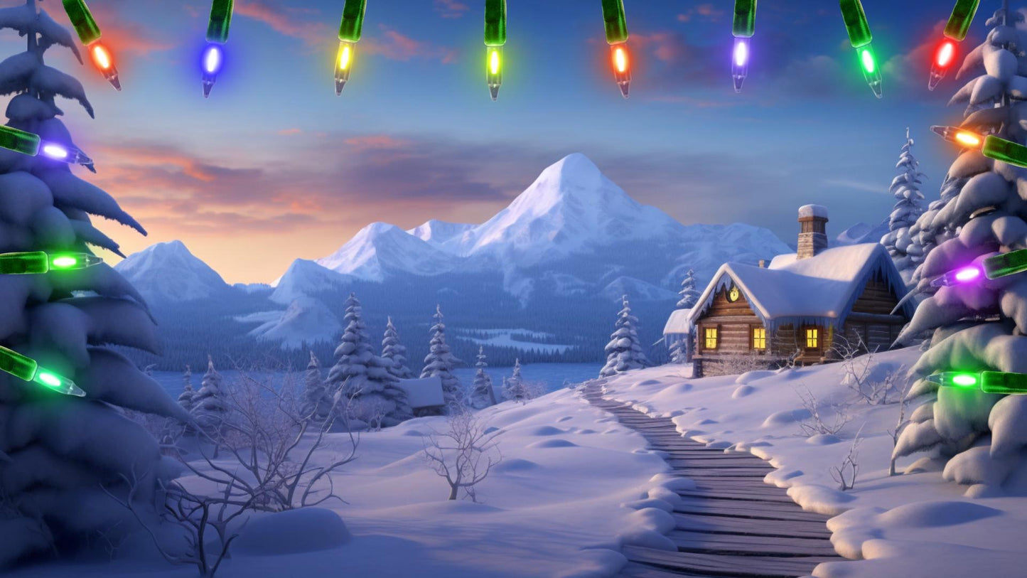 Holiday Light Border Stream Pack - Looping Decoration and Alert - Full Screen Animated Overlays - 1920x1080 - Instant Download - Festive Fun