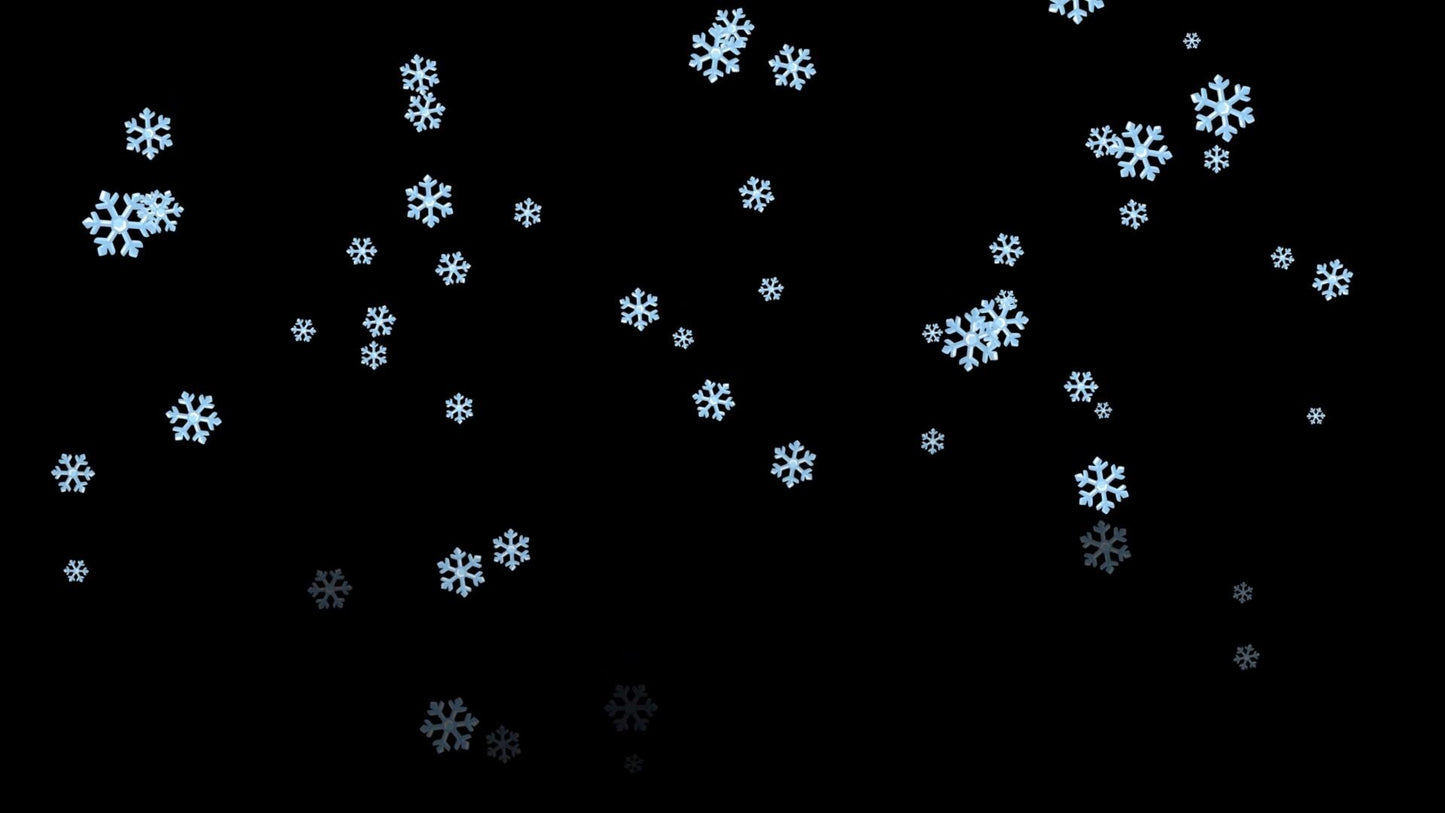 Snowflakes Stream Effects Bundle - Loop & Alert - 2 Full Screen Animated Overlays - 1920x1080 - Transparent Background - Instant Download