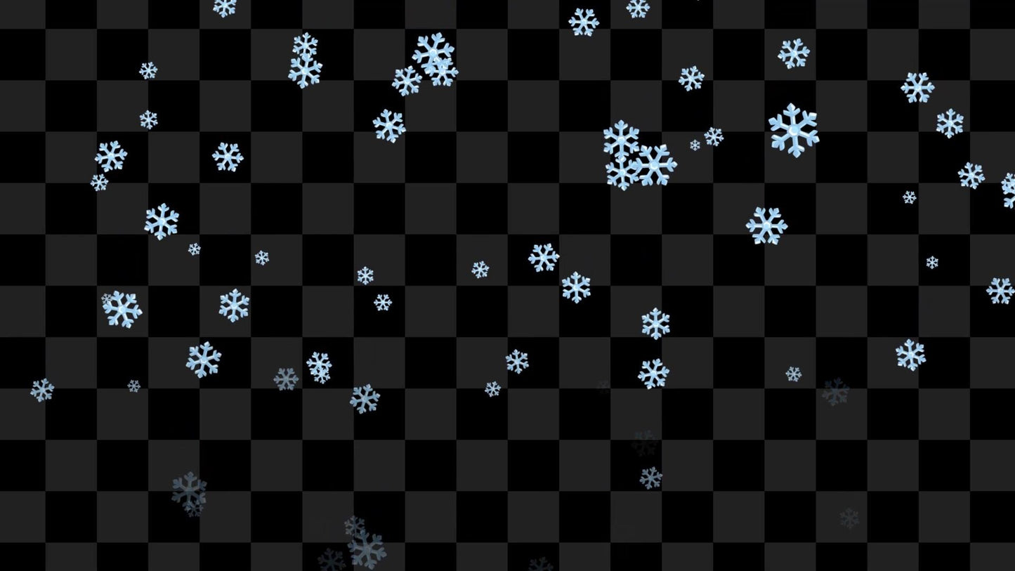 Snowflakes Stream Effects Bundle - Loop & Alert - 2 Full Screen Animated Overlays - 1920x1080 - Transparent Background - Instant Download