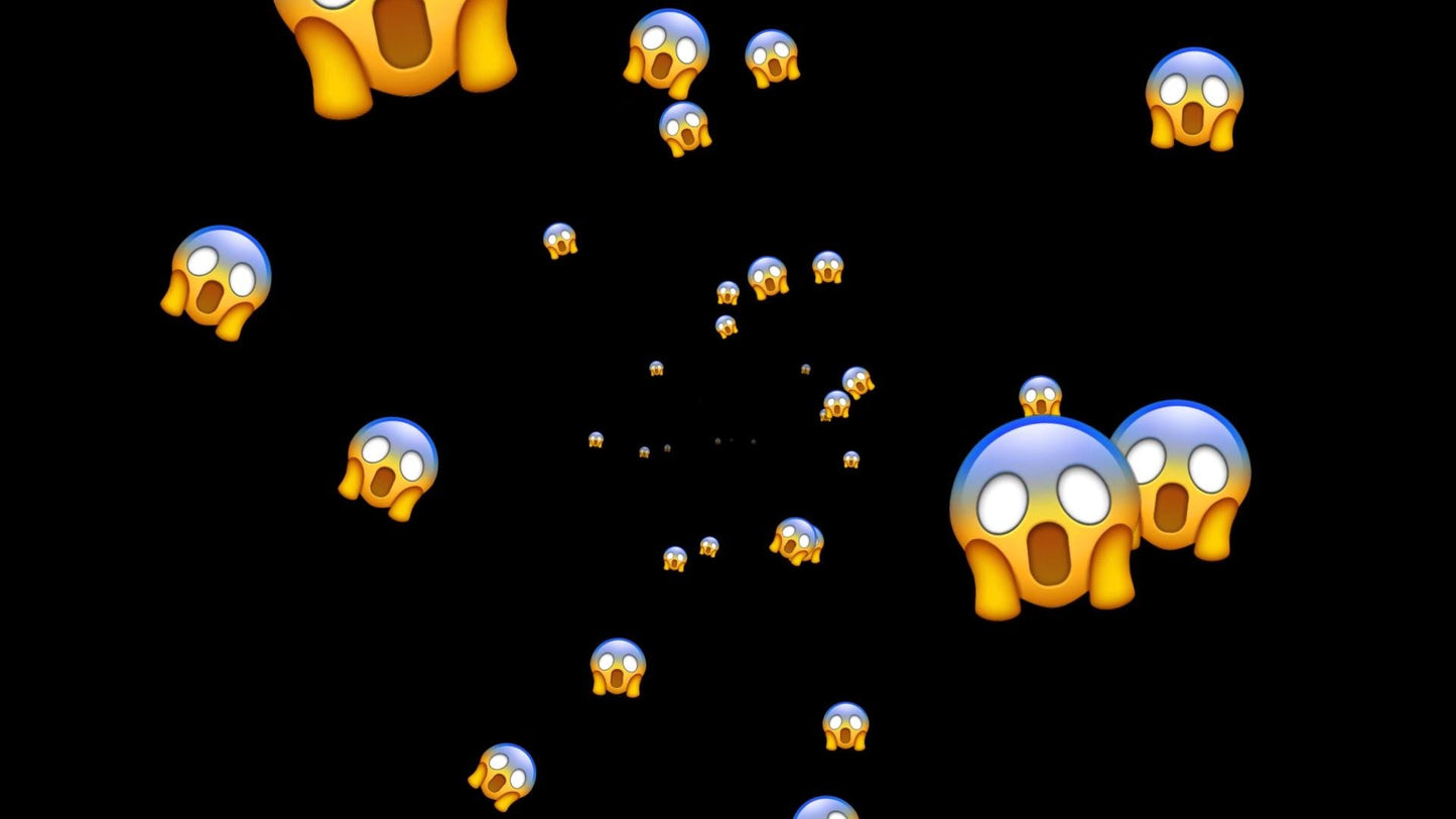 Fear Face Emoji Stream Alert - Full Screen Animated Overlay with Transparent Background - 1920x1080 - Instant Download - Fun & Easy To Use!