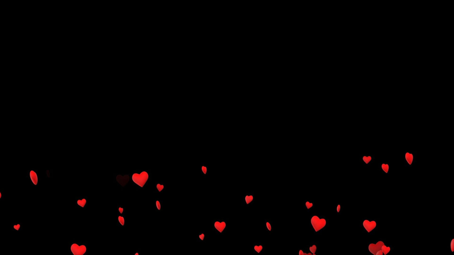 Valentine's Day Stream Alert - Rising Hearts Effect - Full Screen Animated Overlay - Transparent Background - Instant Download - 1920x1080