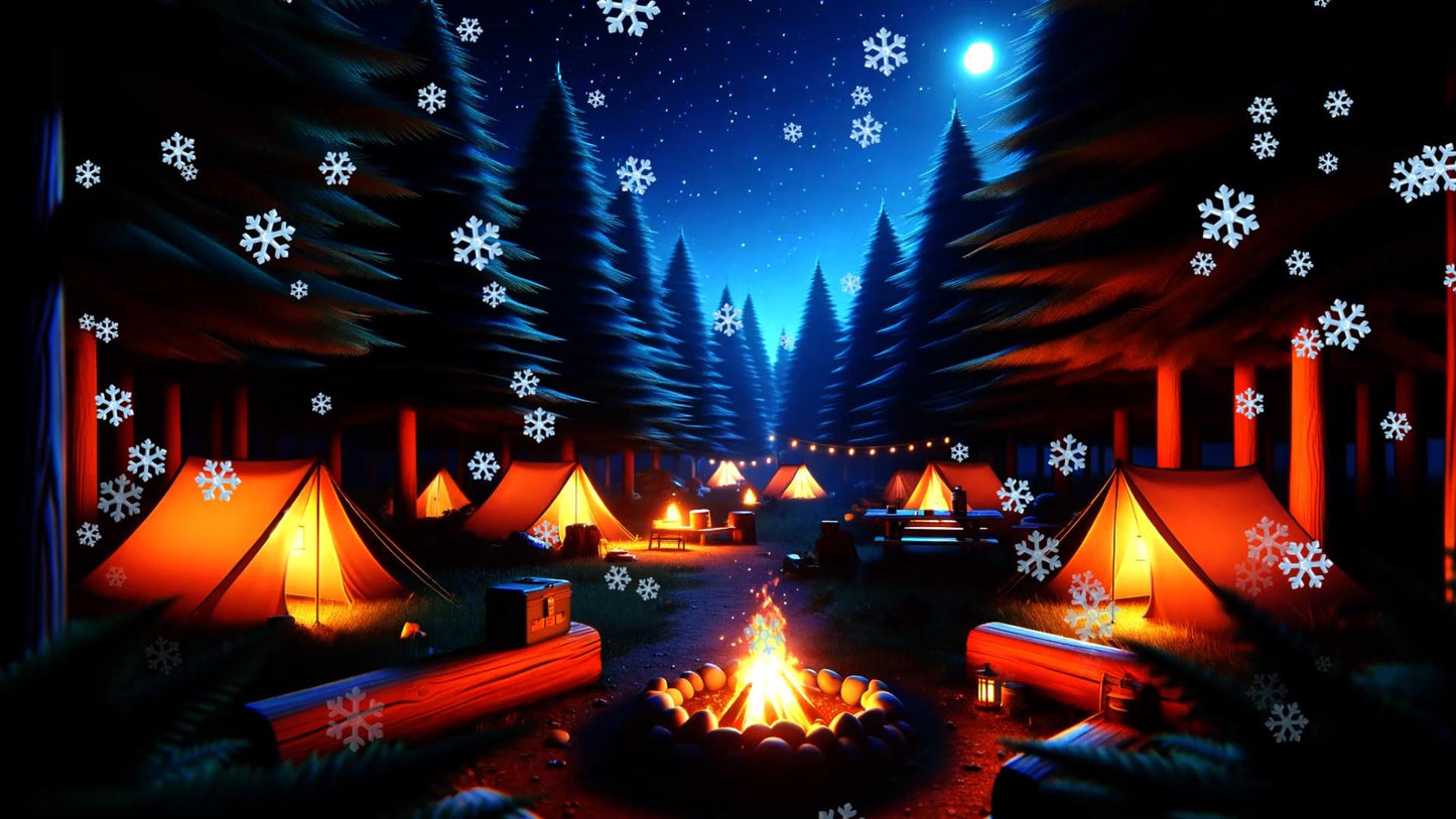 Snowflakes Stream Effects Bundle - Loop & Alert - 2 Full Screen Animated Overlays - 1920x1080 - Transparent Background - Instant Download