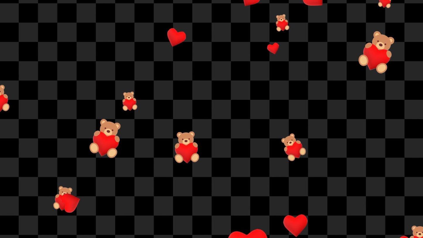 Hug & Heart Stream Alert - Valentine Effect for Streamers - Full Screen Animated Overlay with Transparent Background - 1920x1080 - SO CUTE!!