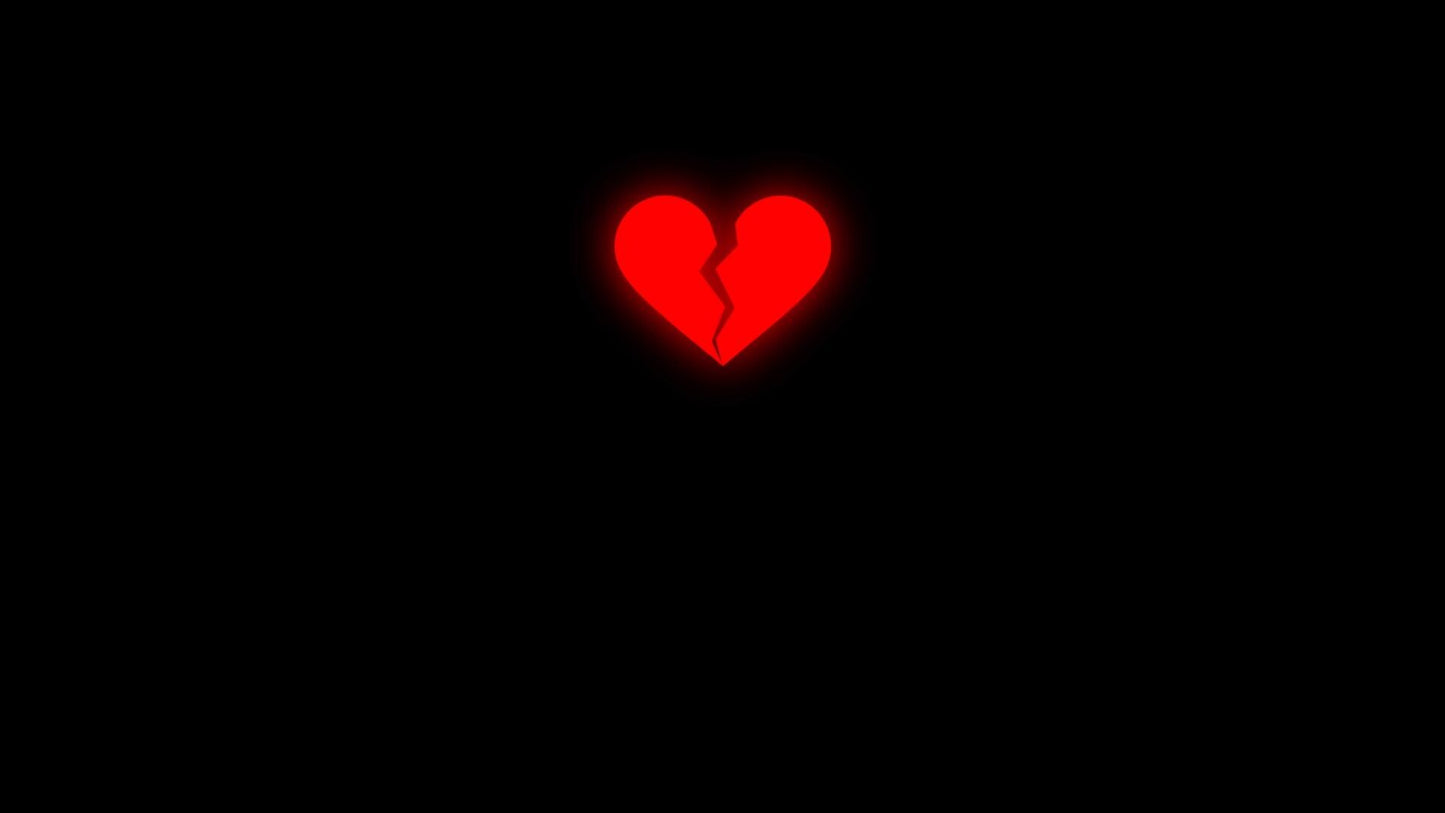Broken Heart Stream Alert - Animated Heartbreak Overlay with Transparent Background - 1920x1080 - Instant Download - Fun & Cute Video Effect