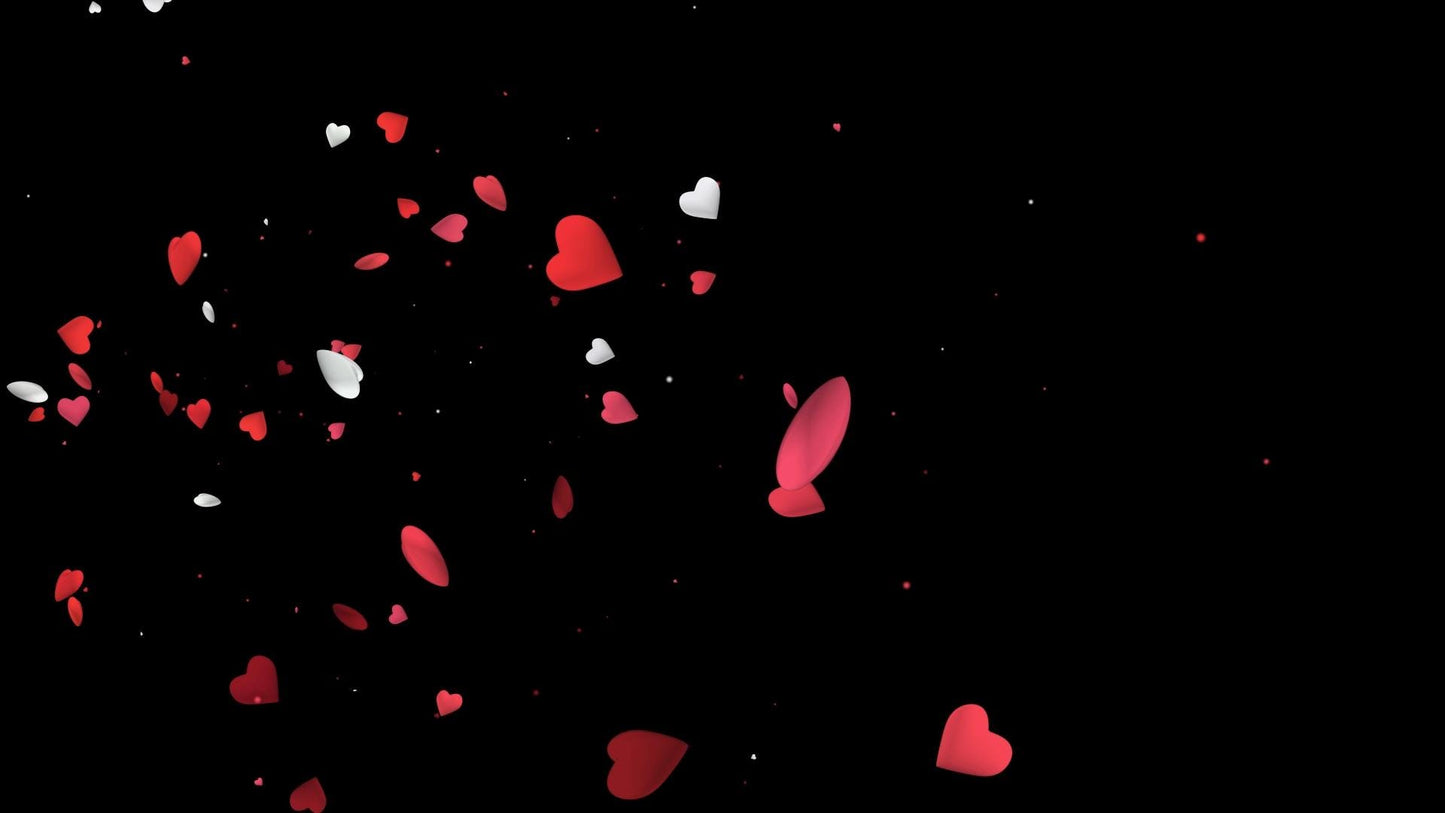 Love is in the Air Stream Effect Pack - Two (2) Full Screen Animated Overlays with Transparent Background - 1920x1080 - Cute Follower Alert!