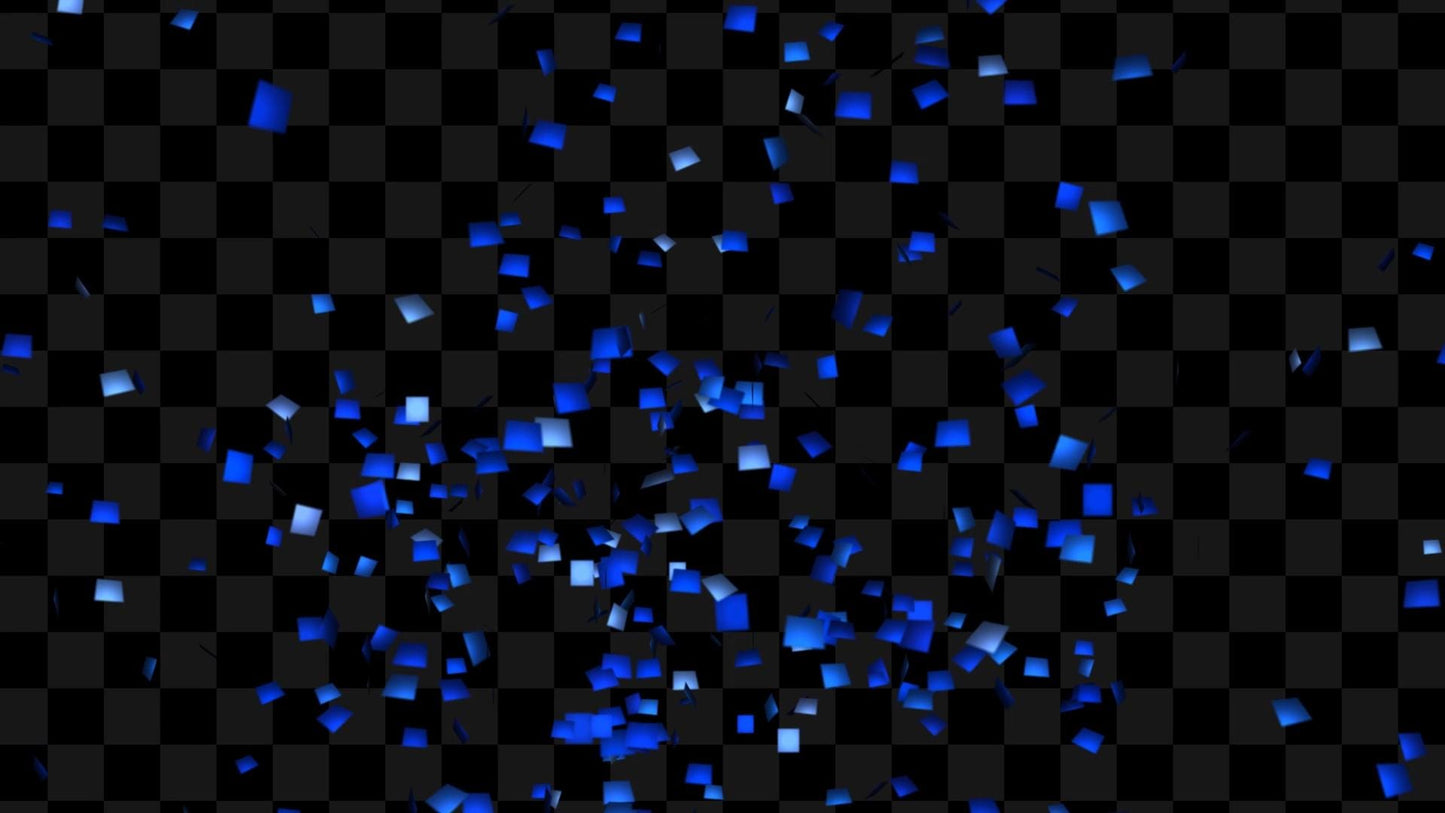 Blue Confetti Cannons Stream Alert Pack - Party Poppers Effect - Sound - 1920x1080 Full Screen - Transparent Background - Instant Download
