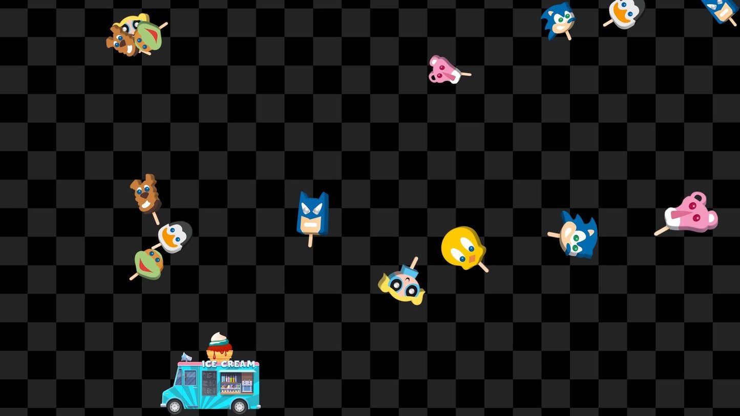 Ice Cream Truck Stream Alert - With Sound - Sweet Animated Full Screen Overlay with Transparent Background - 1920x1080 - Instant Download