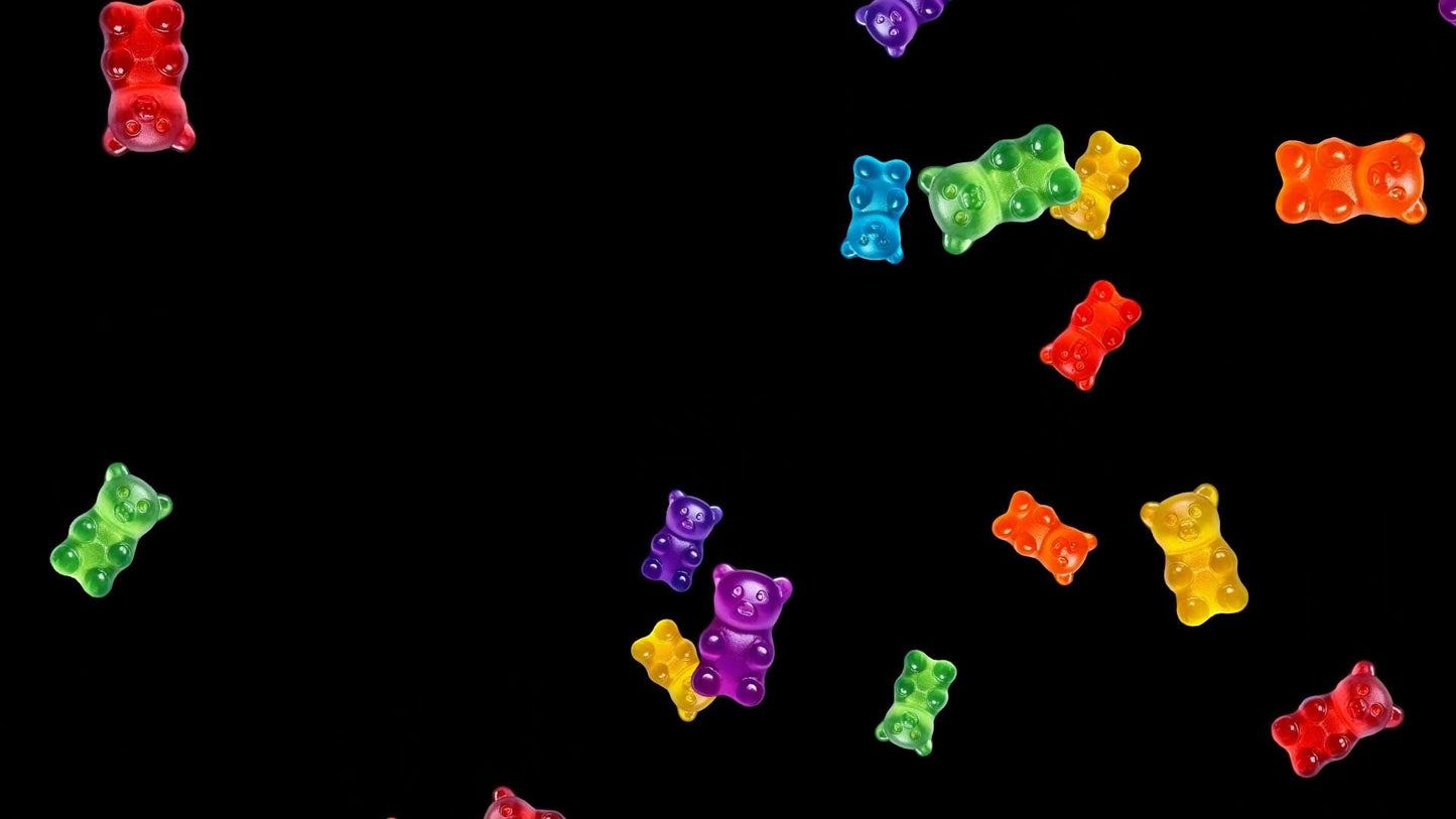 Gummy Bears Stream Alert - Candy Shower Effect Overlay - Transparent Background - 1920x1080 - Instant Download - Colorful & Cute Graphics