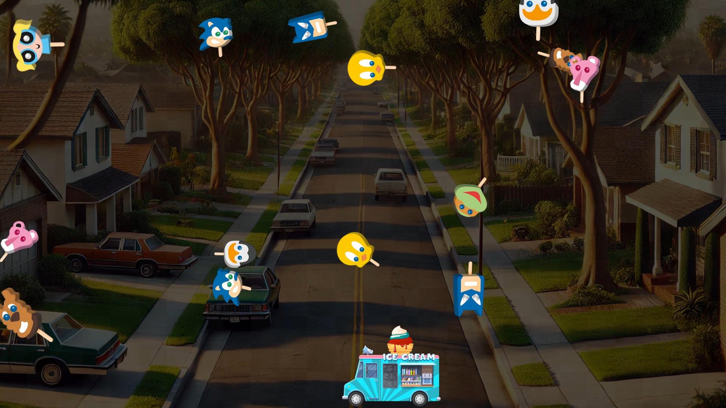 Ice Cream Truck Stream Alert - With Sound - Sweet Animated Full Screen Overlay with Transparent Background - 1920x1080 - Instant Download