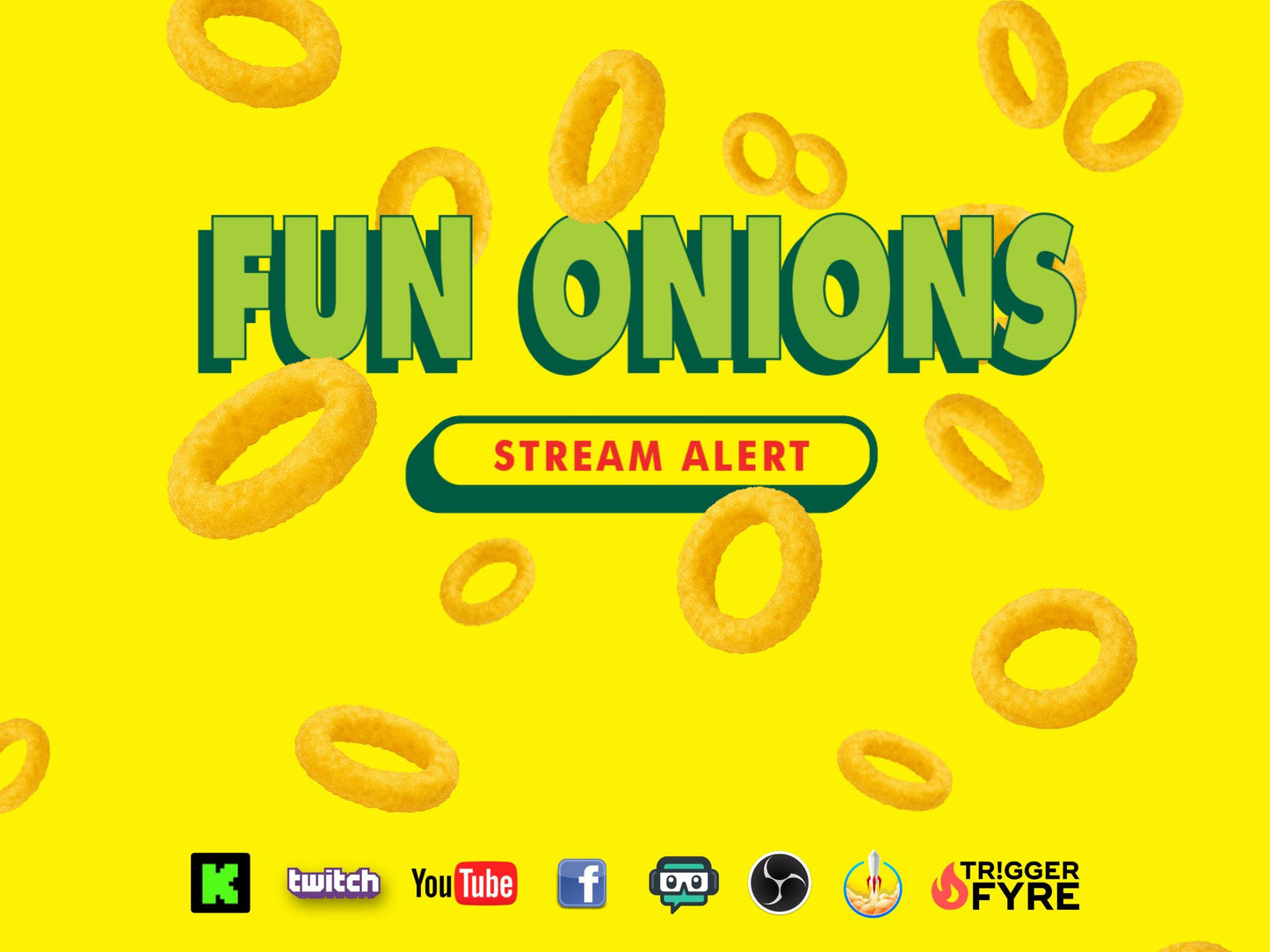 Fun Onions Stream Alert - Animated Snack Shower Overlay with Transparent Background - 1920x1080 Full Screen - Instant Download - Easy To Use