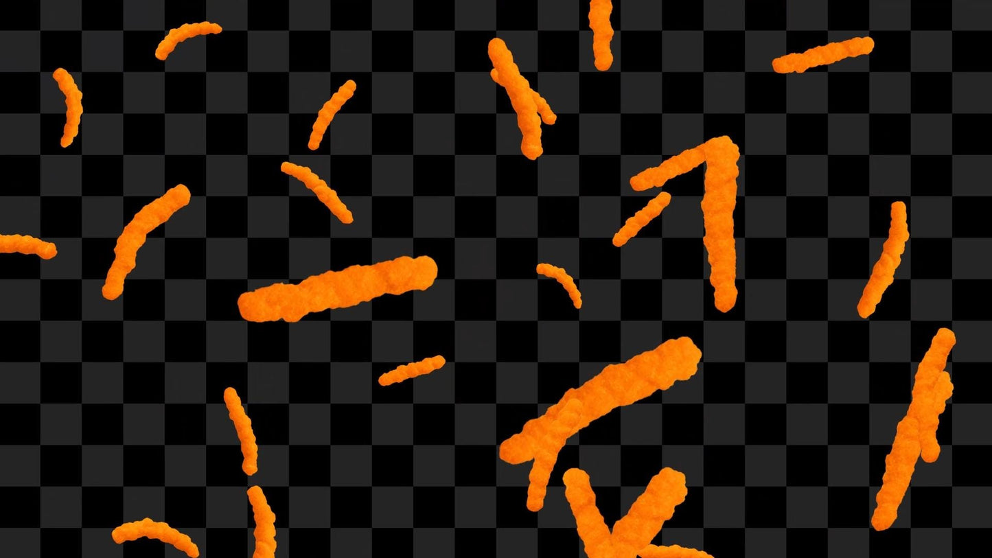 Cheese Puff Rain Stream Alert - Full Screen Animated Overlay with Transparent Background - 1920x1080 - Instant Download - Tutorial Included