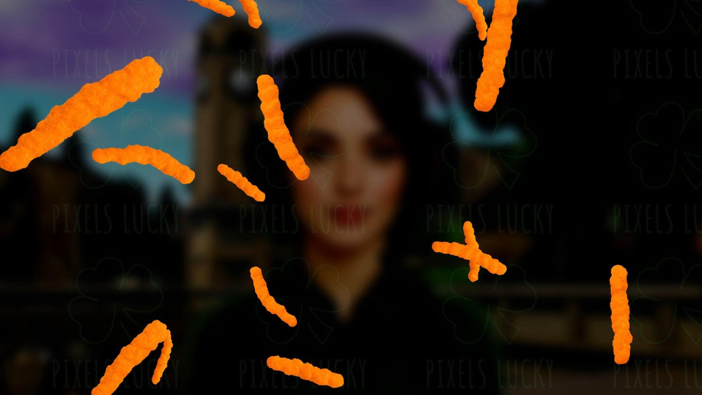 Cheese Puff Rain Stream Alert - Full Screen Animated Overlay with Transparent Background - 1920x1080 - Instant Download - Tutorial Included
