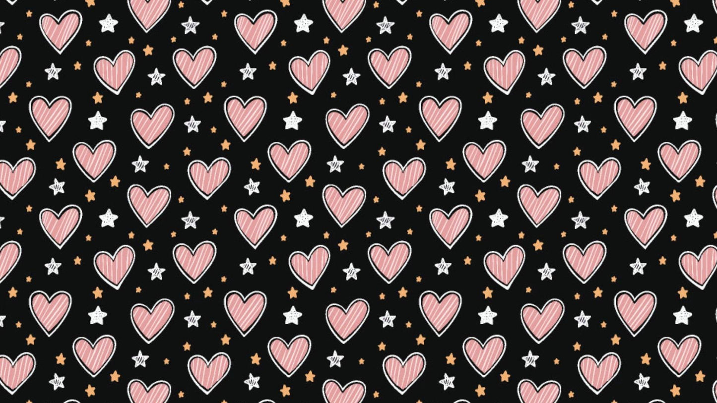 Hearts & Stars Animated Stream Wallpaper - 2 Full Screen Looping Variations - Overlay and Background - Cute Asset Pack - Instant Download