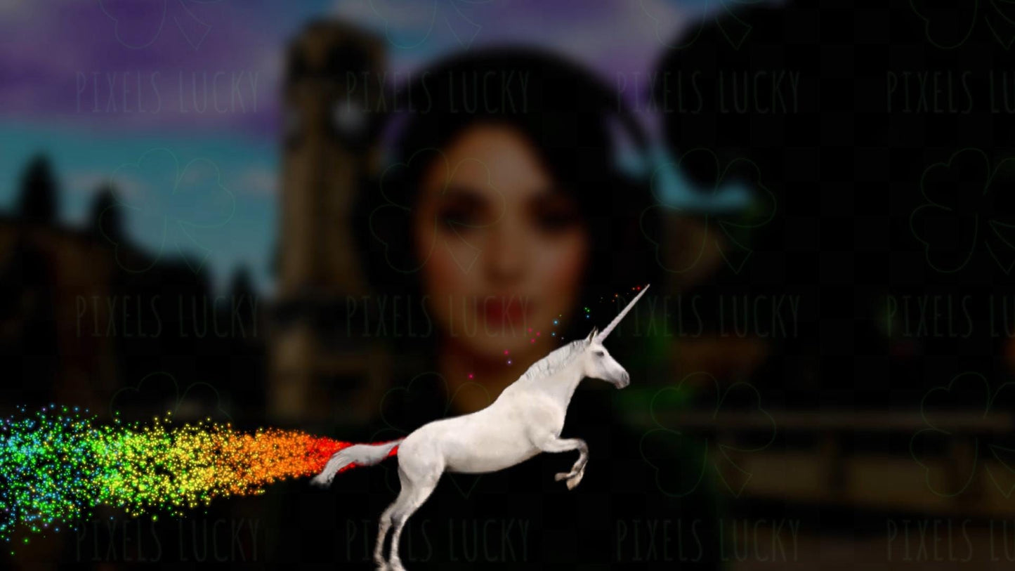 Unicorn Stream Alert - Full Screen Animated Overlay with Transparent Background - 1920x1080 - Instant Download - Fun Channel Point Redeem!