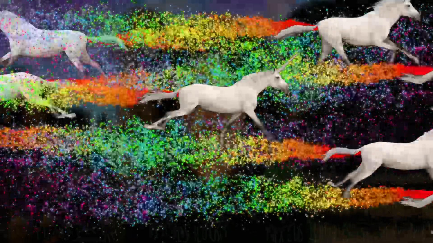 Unicorn Stampede Stream Alert - Full Screen Animated Overlay with Transparent Background - Raid Notification - Instant Download - 1920x1080