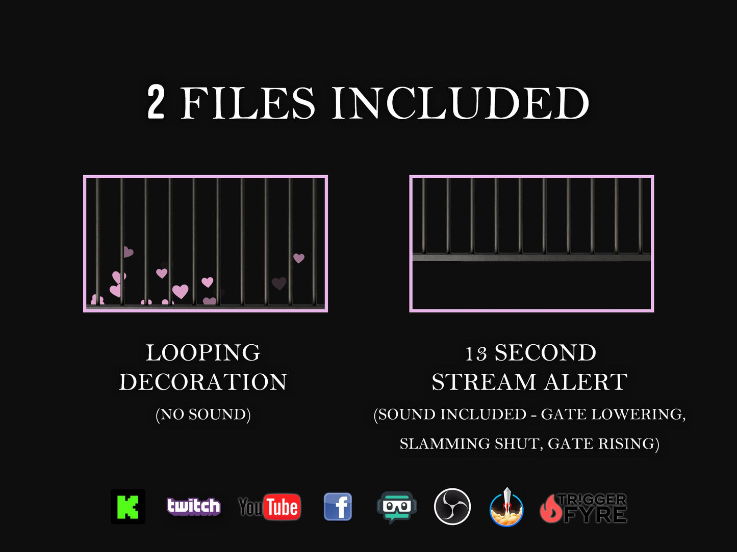 Horny Jail Overlay Pack - Alert with Sound & Loop - 2 Full Screen Animated Stream Effects with Transparent Background - Instant Download