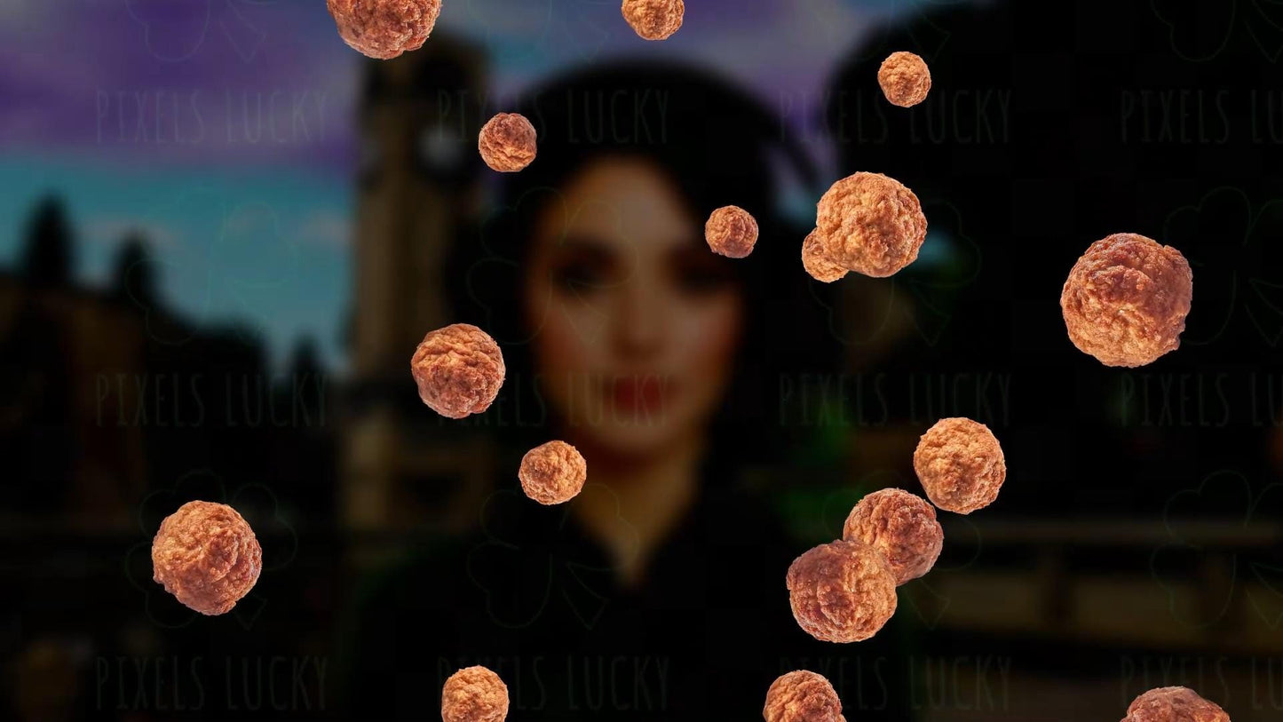 Meatballs Stream Alert - Full Screen Raining Meat Balls - Animated Overlay with Transparent Background - 1920x1080 - Instant Download - YUM!