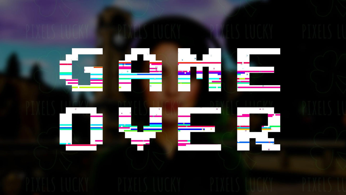 Game Over Stream Alert - Full Screen Animated Overlay with Transparent Background - 1920x1080 - Instant Download - Fun Channel Point Redeem!