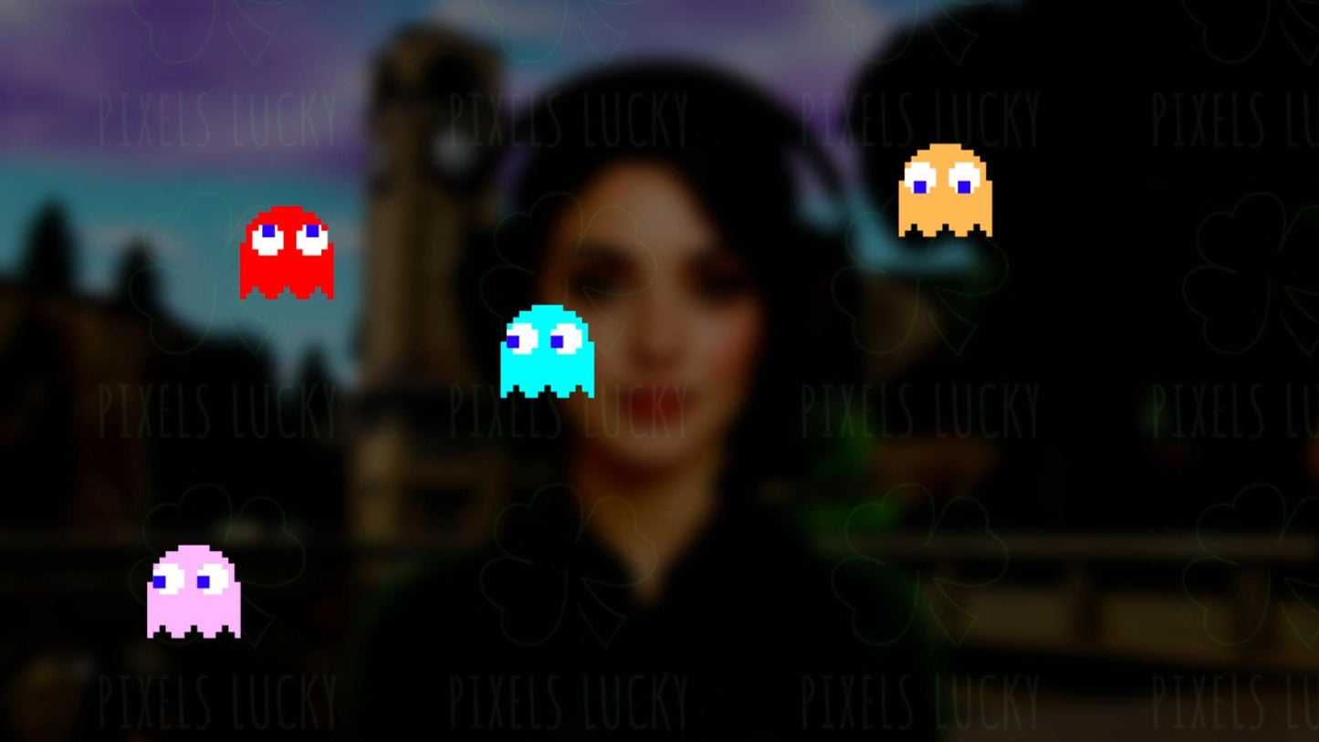 Ghosts Stream Alert - Retro Full Screen Animated Overlay with Transparent Background - 1920x1080 - Instant Download - Fun Channel Redemption