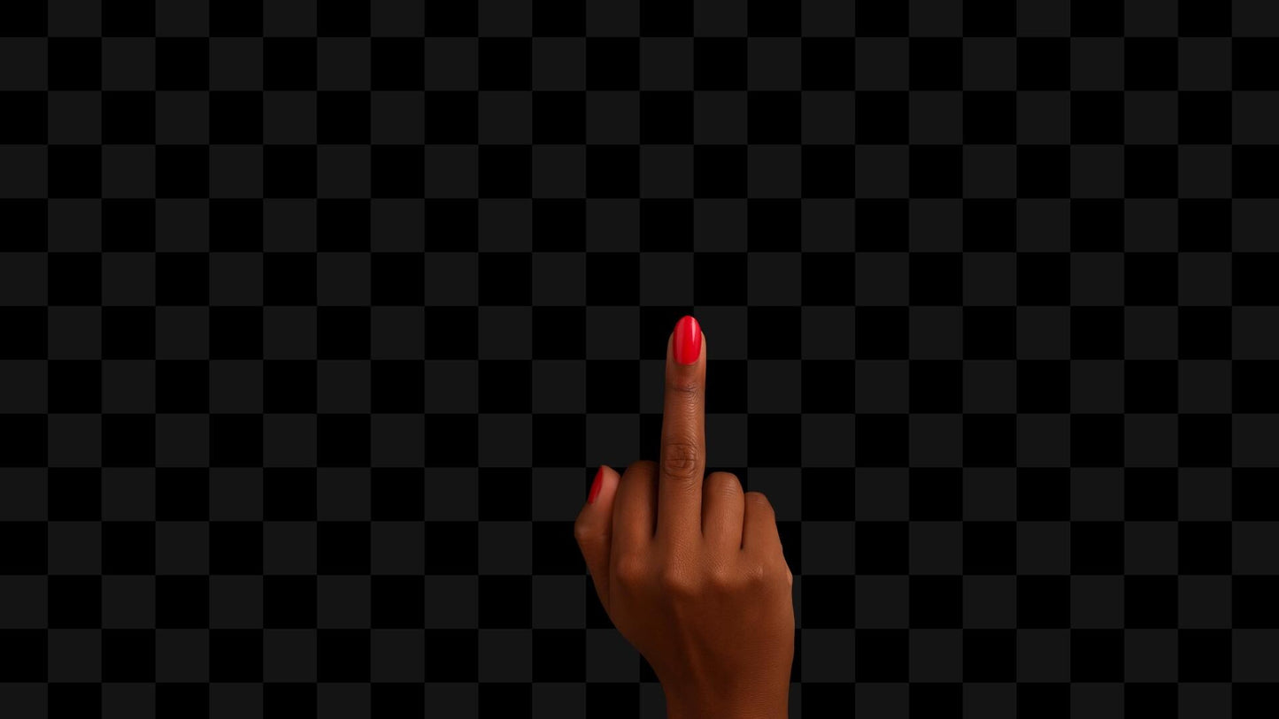 Middle Finger Stream Alert - 1920x1080 Animated Overlay with Transparent Background - Instant Download - Fun & Edgy Channel Point Redeem