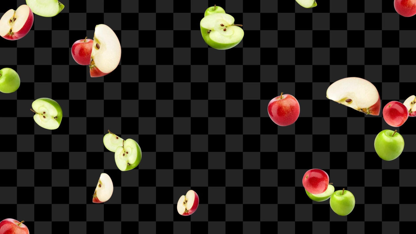 Apple Rain Stream Alert - Full Screen Animated Overlay with Transparent Background - 1920x1080 - Instant Download - Cute Fun & Easy to Setup