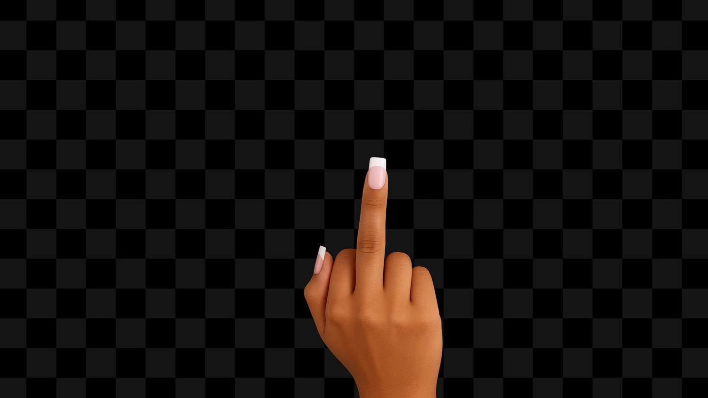 Middle Finger Stream Alert - 1920x1080 Animated Overlay with Transparent Background - Instant Download - Fun & Edgy Channel Point Redeem