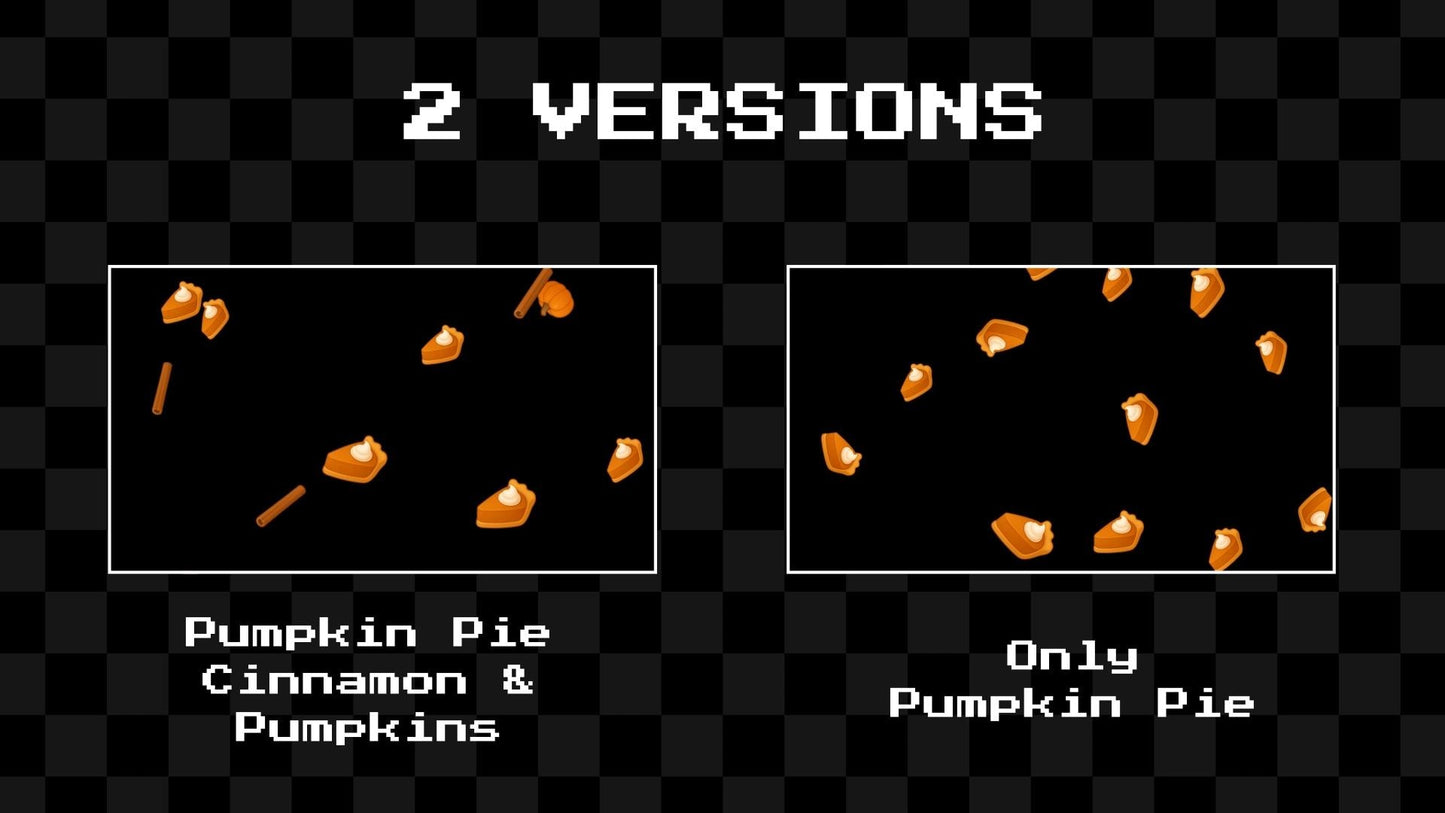 Pumpkin Pie Stream Alert Pack - Full Screen Animated Fall Overlays with Transparent Background - Instant Download - Delicious Channel Redeem