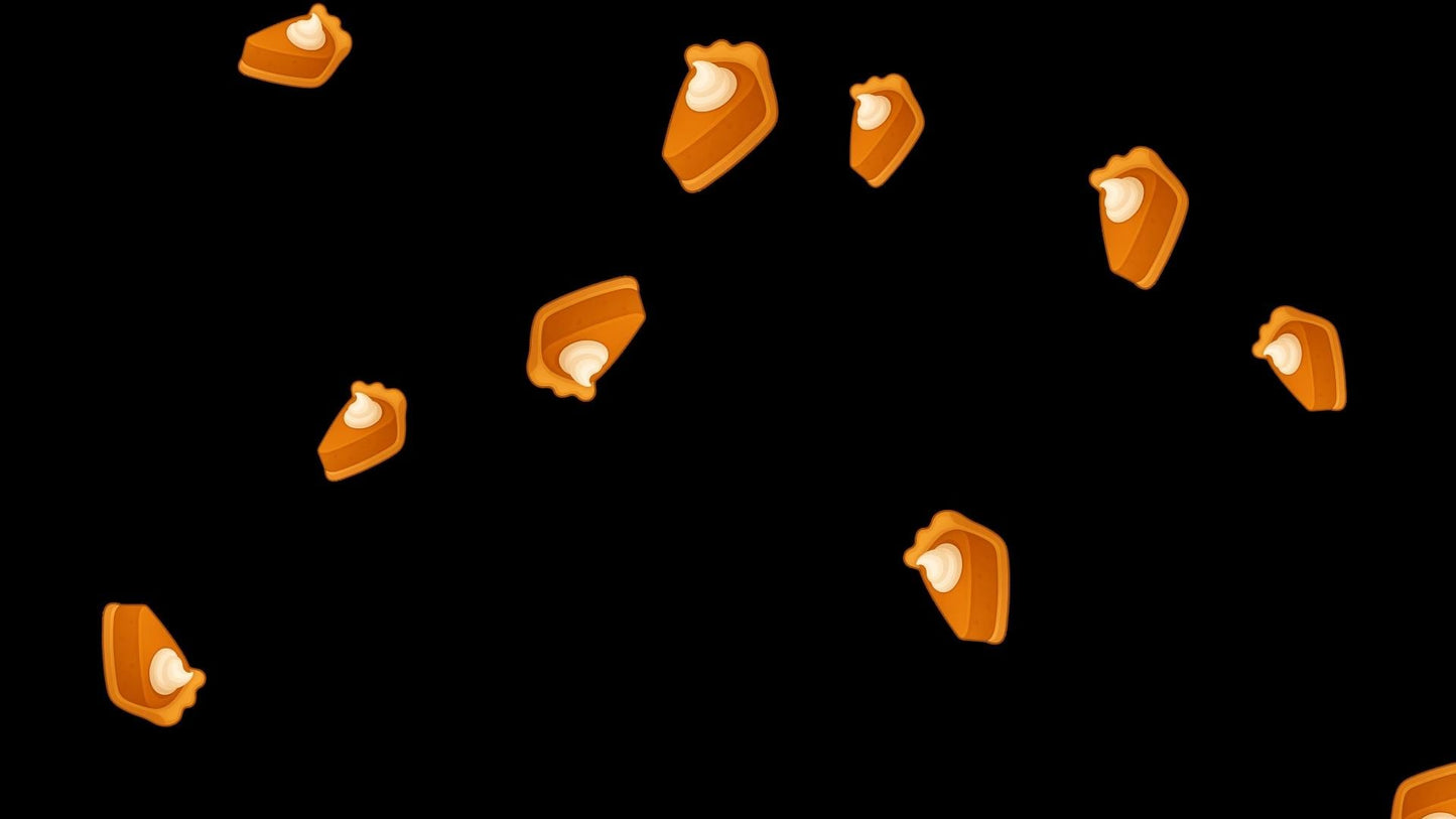 Pumpkin Pie Stream Alert Pack - Full Screen Animated Fall Overlays with Transparent Background - Instant Download - Delicious Channel Redeem