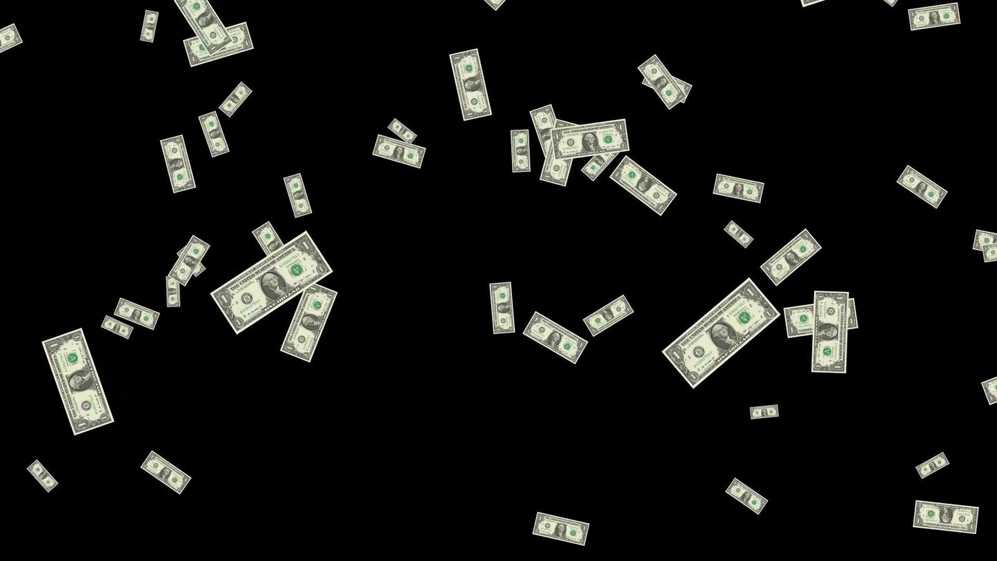 Make it Rain Alert! - Raining Dollars Effect - Animated Money Overlay with Transparent Background for Stream Donations, Tips, Cheers, Donos