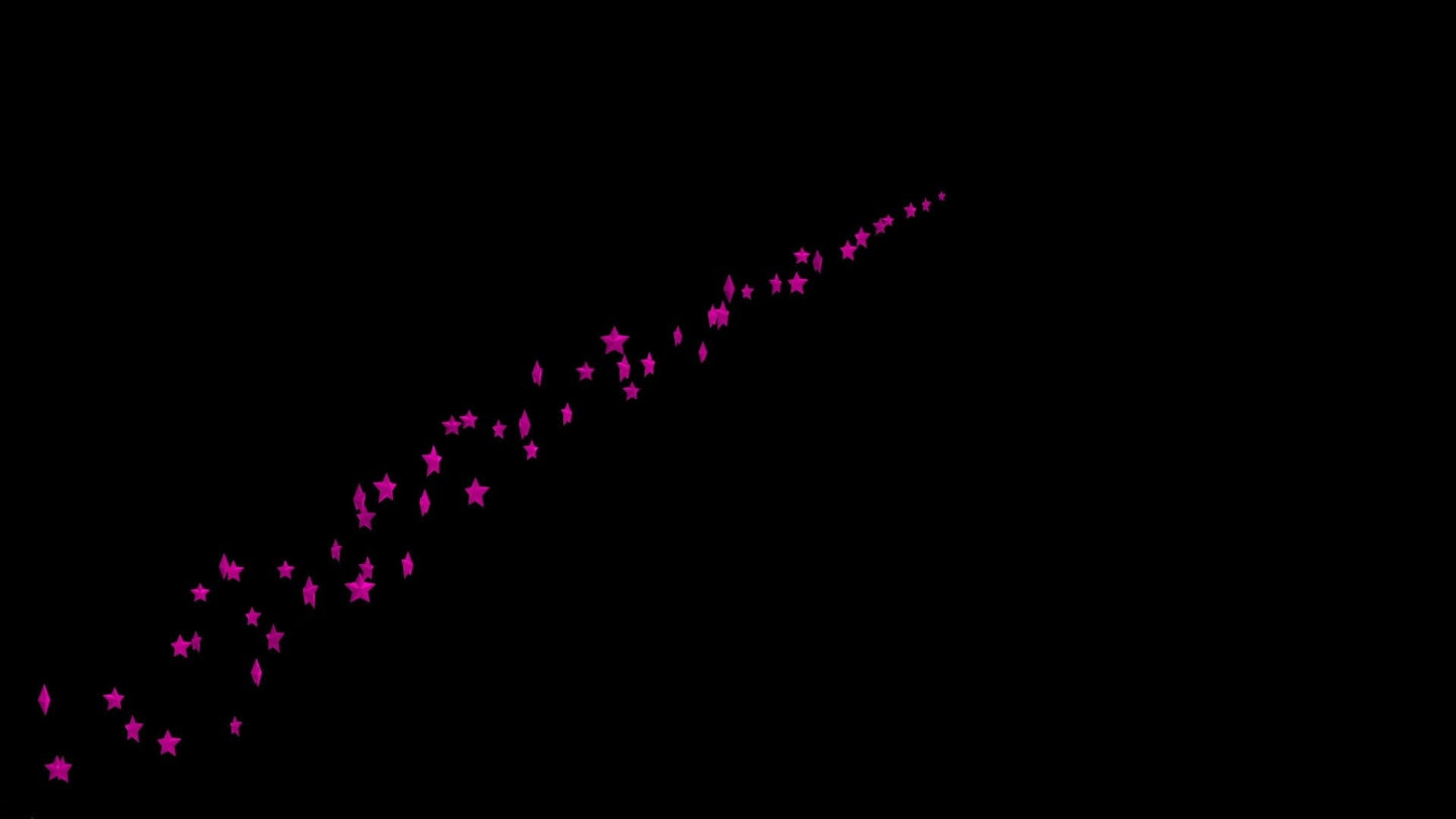 Pink Shooting Stars - Animated Full Screen Transparent Overlay - Facebook Star & Twitch Stream Alert - Donations, Tips, Engagement, Fun!