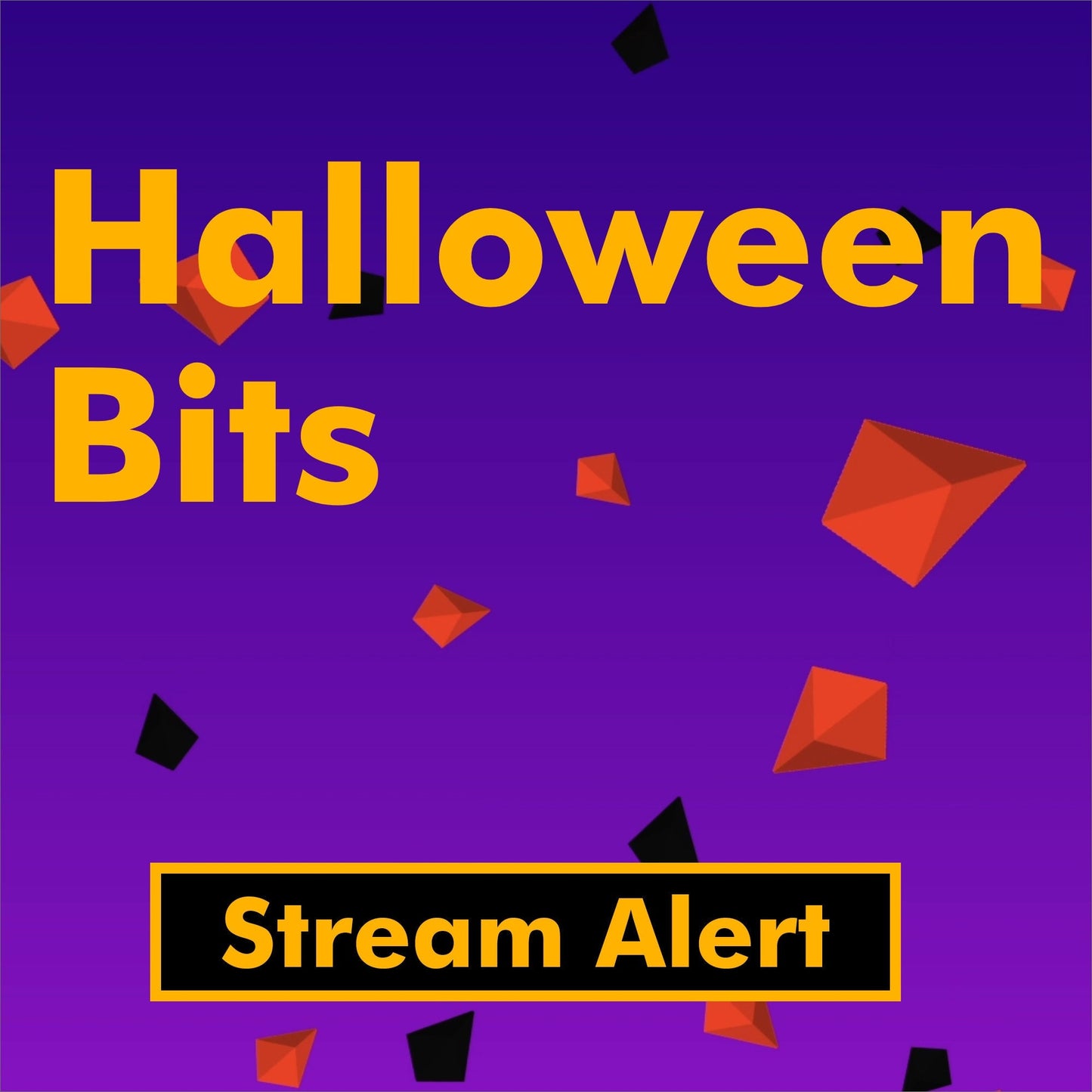 Halloween Twitch Cheer Alert Overlay - Black and Orange Bits Rain Full Screen Animation - Transparent - Bit Donations - Spooky & Spoopy