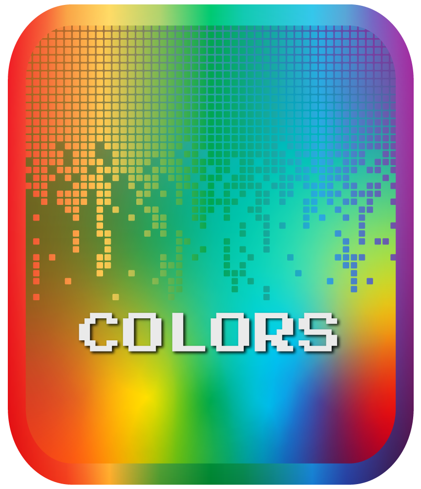 Pixelated rainbow gradient icon for color-themed stream alerts category