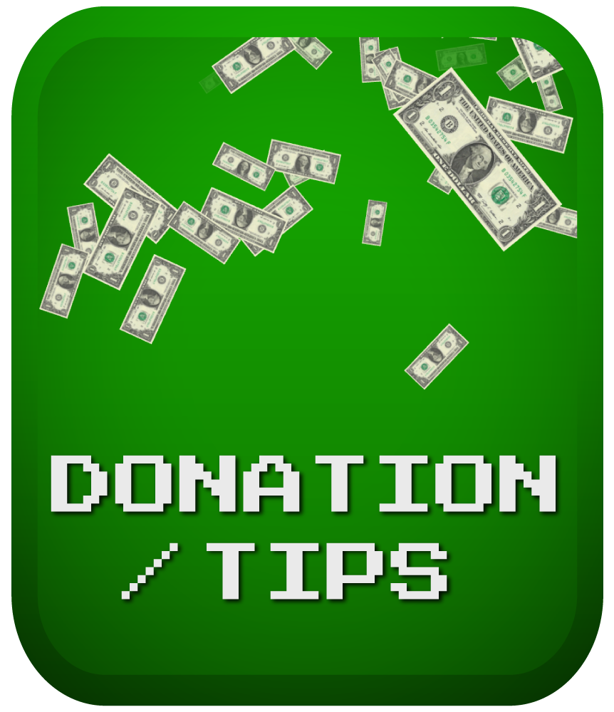 Falling dollar bills icon for donation and tip stream alerts category