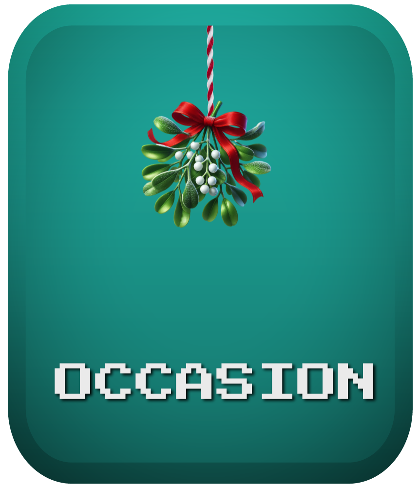 Mistletoe with red ribbon icon for general occasion stream alerts category
