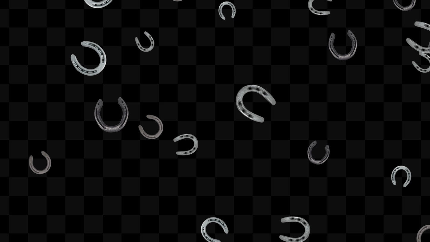 Raining Horseshoes Stream Alert - Full Screen Animated Overlay w/ Transparent Background - 1920x1080 - Instant Download - Easy & Fun To Use!