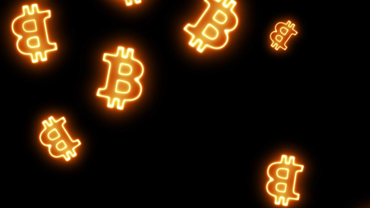 Neon Bitcoin Stream Alert - Full Screen Animated BTC Overlay with Transparent Background - 1920x1080 - Instant Download - Crypto Dono Effect