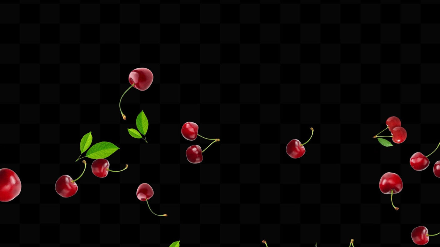 Cherry Bounce Stream Alert - Full Screen Animation Overlay with Transparent Background - 1920x1080 - Instant Download - Easy to Setup & Use!