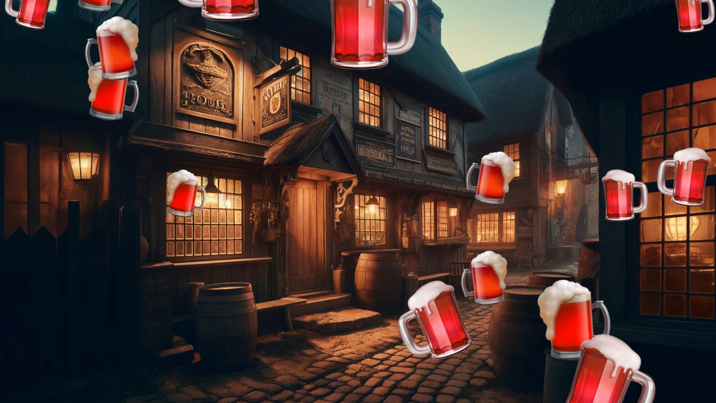 Red Beer Stream Alert - Full Screen Animated Overlay with Transparent Background - 1920x1080 - Instant Download - Fun Channel Point Redeem!